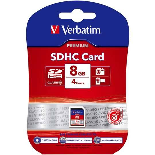 Verbatim Store 'n' Go Sdhc Card 8gb Class 10 High Speed