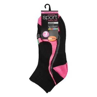 Ladies Sport Socks Anklet Black
