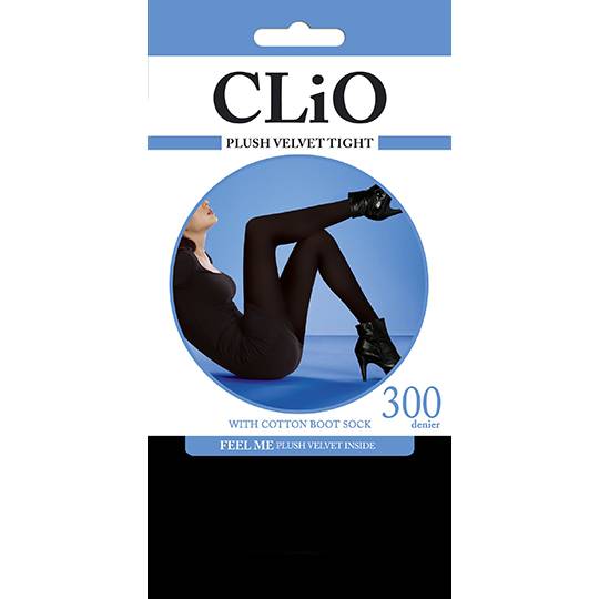 Clio Thermal Velvet Boot Tights Black S/m