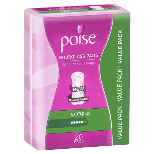 Poise Hourglass Pads Extra Plus