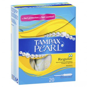Tampax Pearl Regular Tampons Light Flow With Plastic Applicator