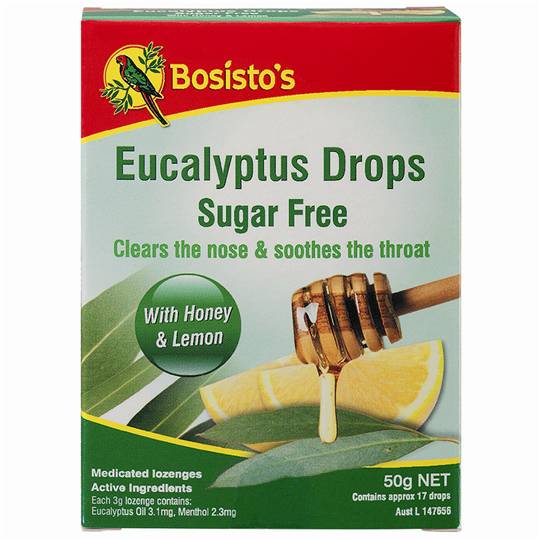 Bosistos Eucalyptus Drops Sugar Free