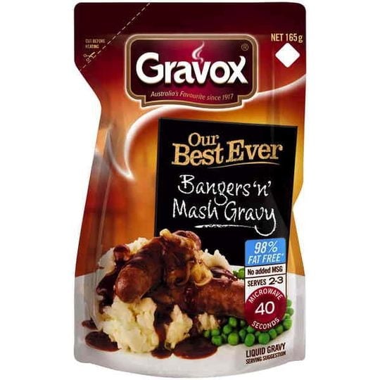 Gravox Gravy Liquid Best Ever Bangers &mash