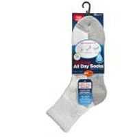 Underworks Mens All Day Cushion Foot Socks White Size 11 - 13