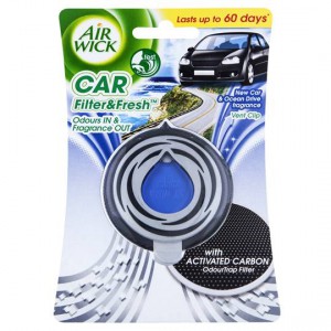 Airwick Flip & Fresh Car Air Freshener New Car & Ocean Drive
