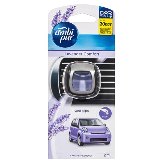 Ambi Pur Mini Clip Car Air Freshener Lavender Comfort