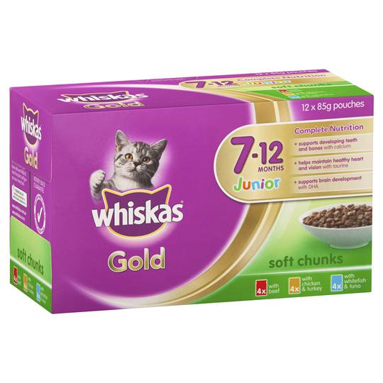 Whiskas Gold Kitten Food Junior Variety