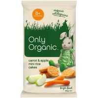 Only Organic Food Snack Mini Rice Cakes Carrot & Apple