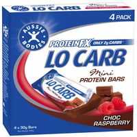 Aussie Bodies Protein Fx Lo Carb Mini Bar Choc Raspberry