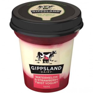Gippsland Dairy Twist Watermelon & Strabwerry Yoghurt