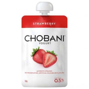 Chobani No Fat Strawberry Yoghurt Pouch