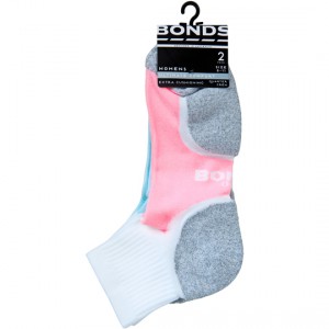 Bonds Ladies Ultimate Comfort Socks 1/4 Crew 8+