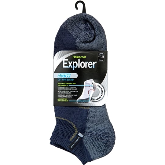 Bonds Explorer Socks Mens Active Trainer Size 6-10