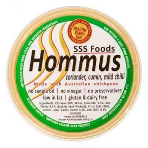 Sss Dip Hummus, Coriander, Cumin & Mild Chilli