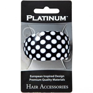 Platinum Hair Clip Oval French