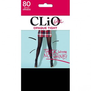 Clio Girl No Shine 80d Opaque Tights Black S/m