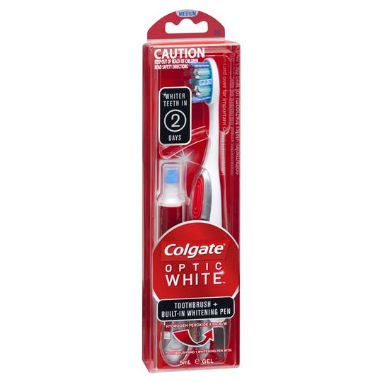 Colgate Optic White Toothbrush White Pen Medium