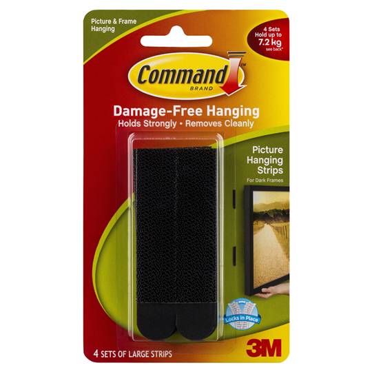 Command Picture Hanging Strips Large Black