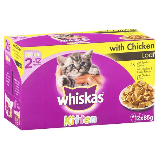 Whiskas Kitten Food Chicken Multipack