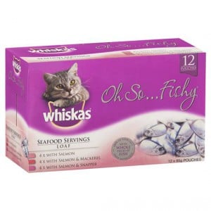Whiskas Adult Cat Food Oh So Fishy Seafood Servings