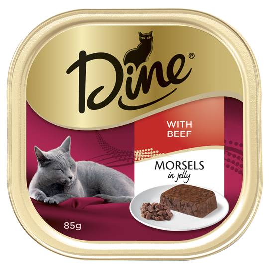 Dine Adult Cat Food Morsels In Jelly With Beef