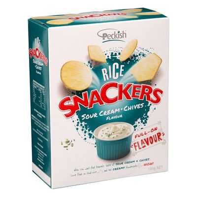 Peckish Rice Crackers Sour Cream & Chives