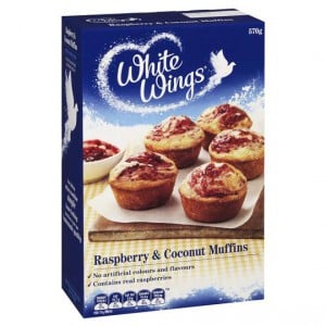 White Wings Muffin Mix Raspberry & Coconut