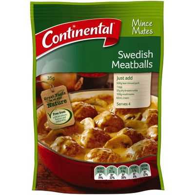 Continental Recipe Base Swedish Meatballs