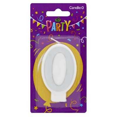 Party Candle Metallics Number 0