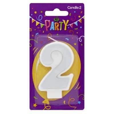 Party Candle Metallics Number 2