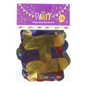 Party Banner Happy Birthday Shapecut