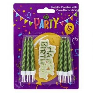 Party Candle Metallic