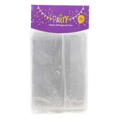 Party Loot Bags Clear With Ties