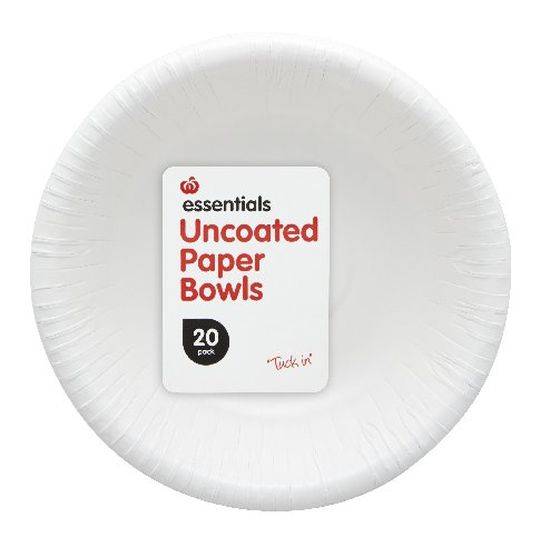 Essentials Paper Bowls Uncoated