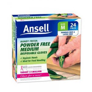 Ansell Gloves Powder Free Disposable Medium