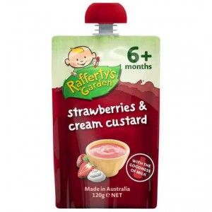 Rafferty's Garden Food 6 Months Strawberries & Cream Custard
