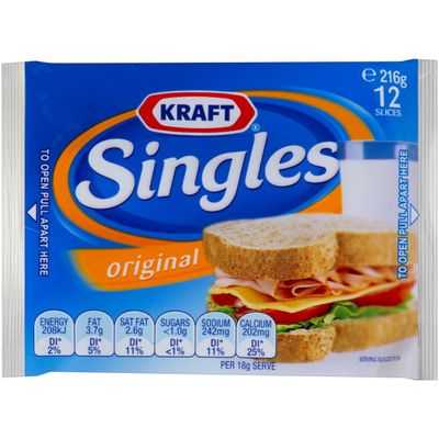 Kraft Cheese Slices Singles Original