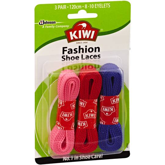 Kiwi Shoe Care Fashion Laces Coloured 120cm