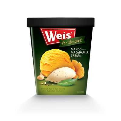 Weis For Dessert Ice Cream Mango With Macadamia Cream