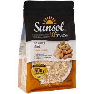 Sunsol Nut Lover's Blend 10+ Muesli