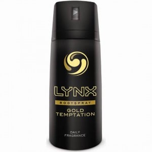 Lynx For Men Body Spray Aerosol Deodorant Gold Temptation