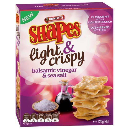 Shapes Light & Crispy Snacks Balsamic Vinegar & Sea Salt