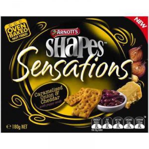Arnott's Shapes Sensations Snacks Onion & Cheddar