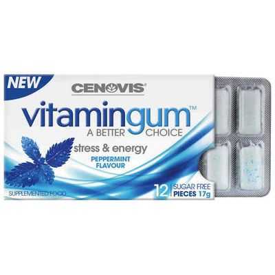 Cenovis Vitamin Gum Peppermint Stress & Energy