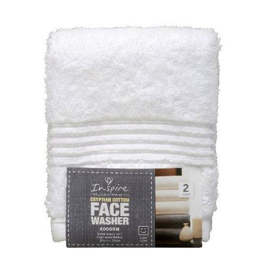 Inspire Premium Face Washer White