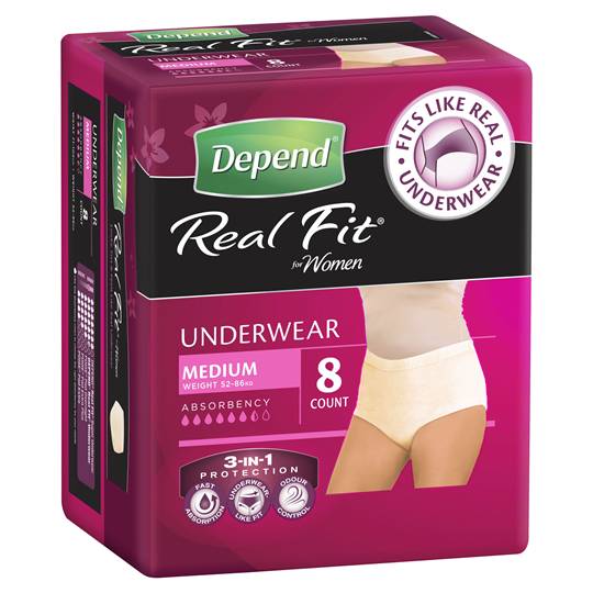 Depend Real Fit For Women Underwear Medium