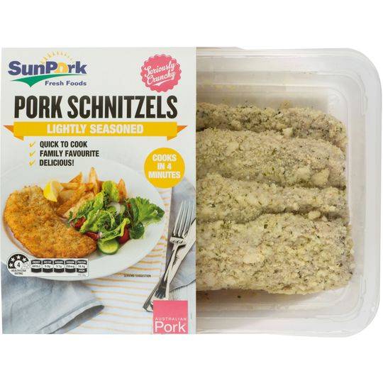 Sunpork Fresh Foods Pork Schnitzels Lightly Seasoned