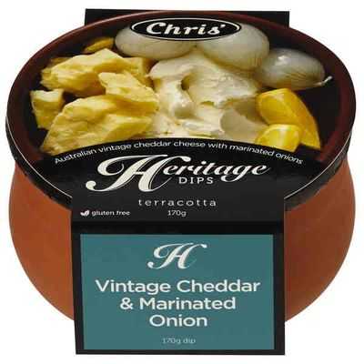 Chris' Heritage Dips Vintage Cheddar & Onion