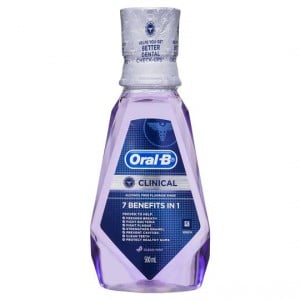Oral-b Clinical Alcohol Free Fluoride Rinse Clean Mint