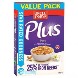 Uncle Tobys Plus With Iron